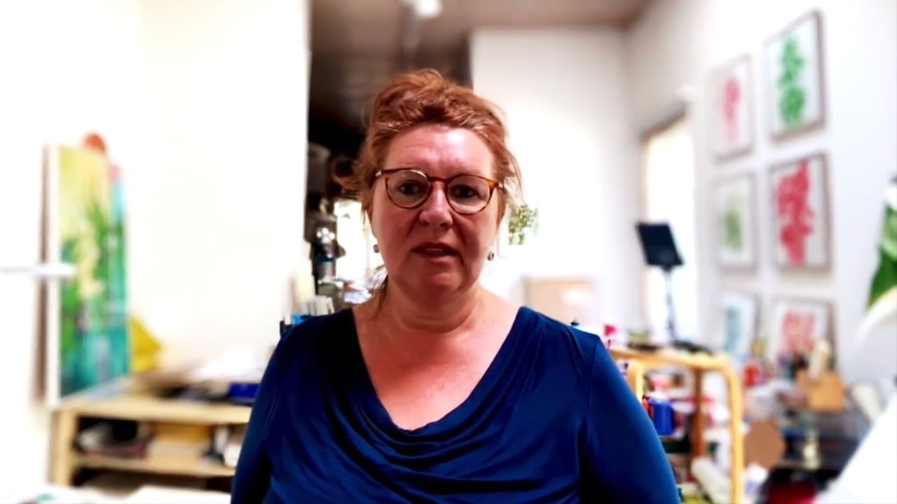 Angela Smets in ihrem Atelier